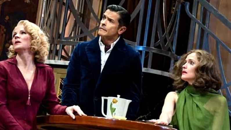 Kelli O'Hara, Mark Consuelos and Rose Byrne in Fallen Angels.