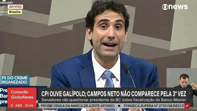 CPI do Crime Organizado ouve o presidente do Banco Central, Gabriel Galípolo