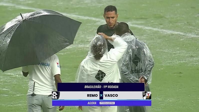 Remo x Vasco: Arbitragem avalia gramado do Mangueirão durante chuva forte