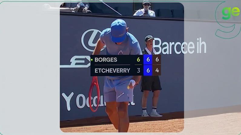 Nuno Borges, tenista português, faz saque de underarm no match point