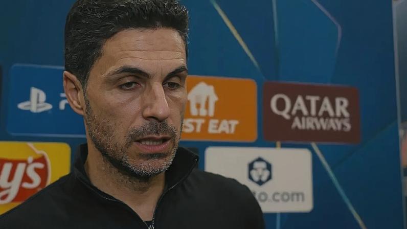 Mikel Arteta, técnico do Arsenal, durante jogo do Arsenal na Champios –