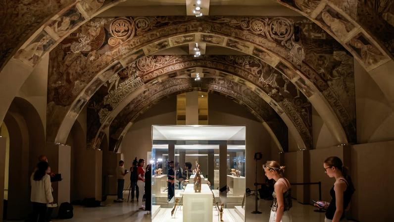 After being damaged during the Spanish Civil War, the Sijena murals were transferred to Barcelona and have been displayed at MNAC since 1961