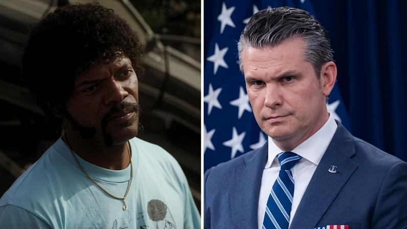 Pete Hegseth quoted a nonexistent verse from the Bible that was famously said by Samuel Jackson’s character in Pulp Fiction.