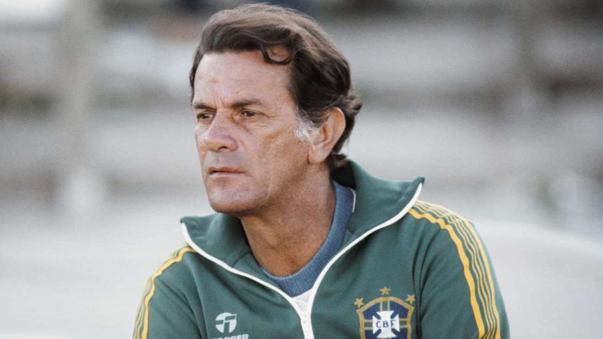 Telê Santana comandando o Brasil na Copa de Ouro dos Campeões Mundiais, em 1981, no Uruguai -