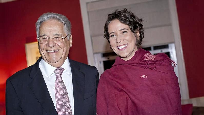 O ex-presidente Fernando Henrique Cardoso e Patricia Kundrát