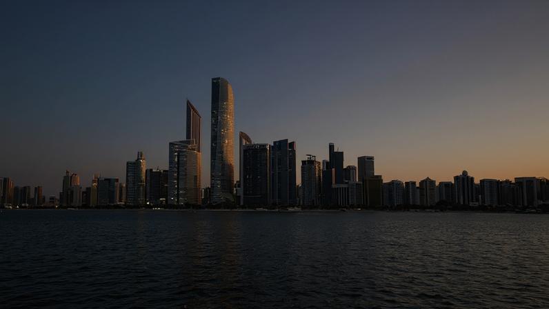 Panorâmica de Abu Dhabi, nos Emirados Árabes Unidos. Imagem de 23 de Janeiro de 2026.