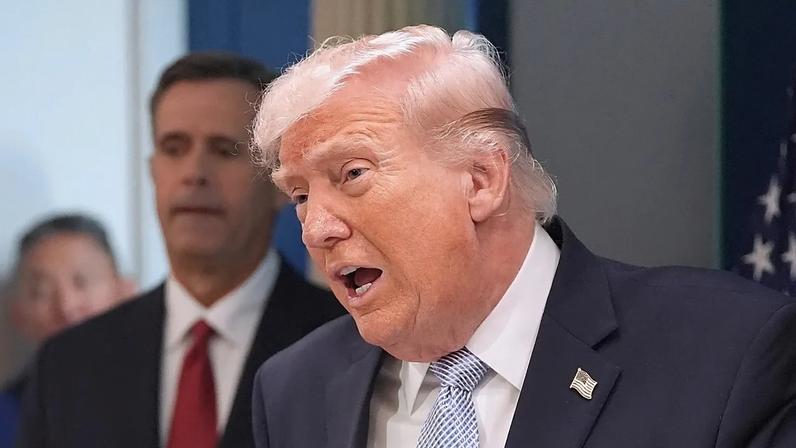 Donald Trump adressed the press on Easter Monday