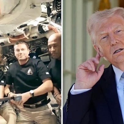 Astronautas da Artemis II ignoram Trump em momento constrangedor
