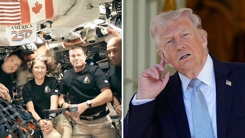 Embarrassing moment as Artemis II astronauts give Trump the silent treatment