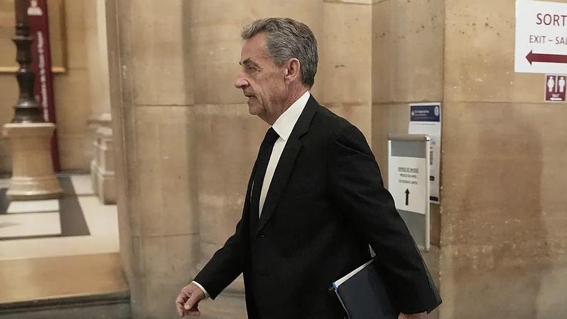 Former French President Nicolas Sarkozy arrives at the appeals courthouse in Paris, 7 April, 2026