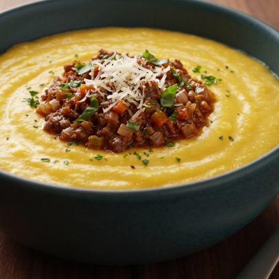Sopa de fubá com carne moída é opção de jantar para noites frias