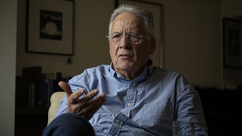 O ex-presidente Fernando Henrique Cardoso durante entrevista à Folha em 2020