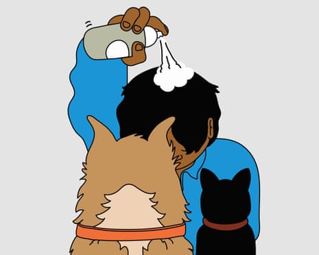 Creme capilar do parceiro é tóxico para pets; ele deve parar de usar?