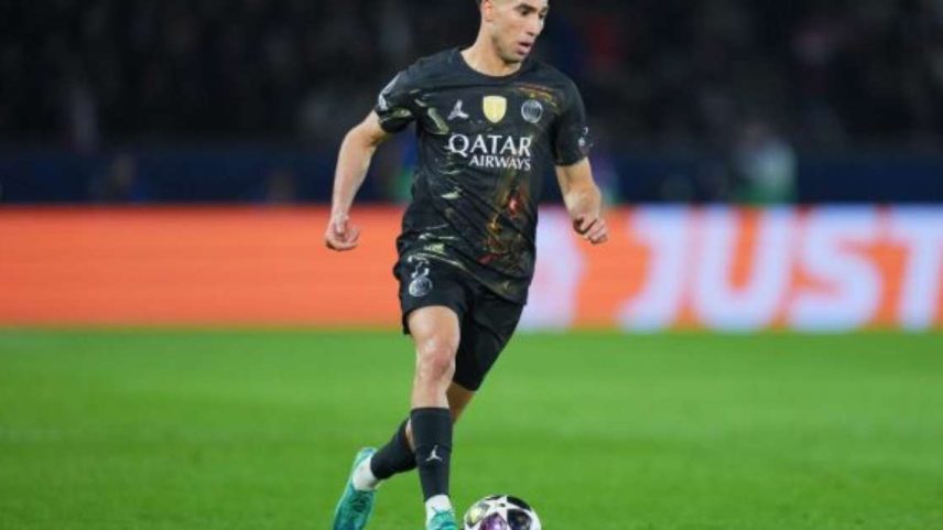 Achraf Hakimi sofreu uma lesão muscular na coxa direita nos minutos finais da vitória por 5 a 4 sobre o Bayern