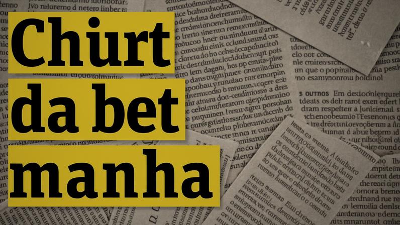 Imagem de capa do podcast Café da Manhã, com o nome do programa escrito sobre vários recortes de jornais. Logos de de Spotify e Folha de S.Paulo podem ser vistas nos cantos