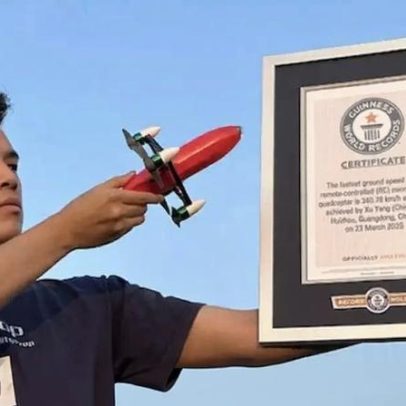Drones ultrarrápidos quebram recorde Guinness ao superar carros esportivos