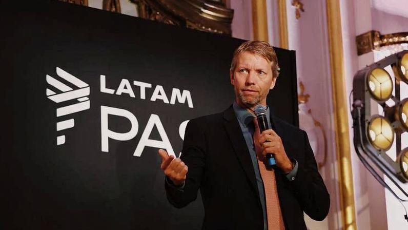 Jerome Cardier, CEO da Latam Brasil, em evento da companhia em São Paulo