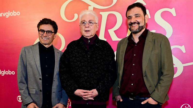 Aguinaldo Silva, Virgílio Silva e Zé Dassilva, autores de 'Três Graças'