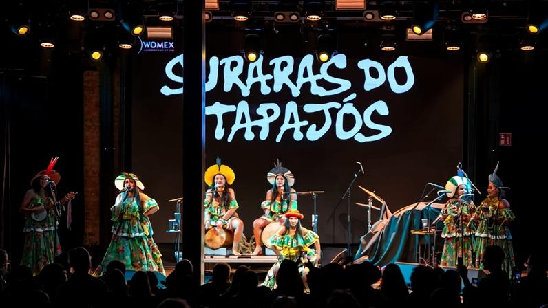Grupo musical "As Suraras do Tapajós", na Womex de 2025