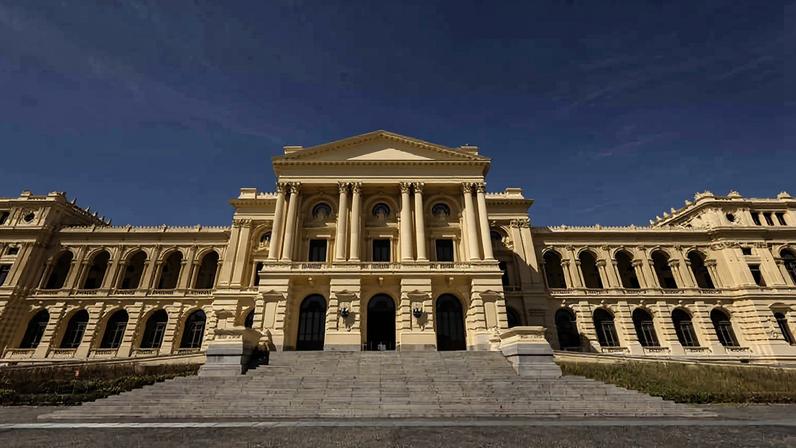 Fachada do Museu do Ipiranga, que completou 130 anos em setembro de 2025