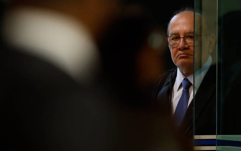O ministro Gilmar Mendes durante sessão plenária do STF (Supremo Tribunal Federal), em Brasília