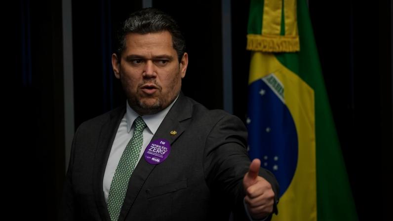O presidente do Senado, Davi Alcolumbre.