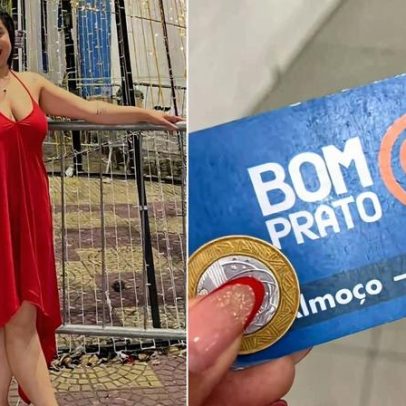 Influenciadora viraliza ao mostrar almoços a R$ 1 no Bom Prato
