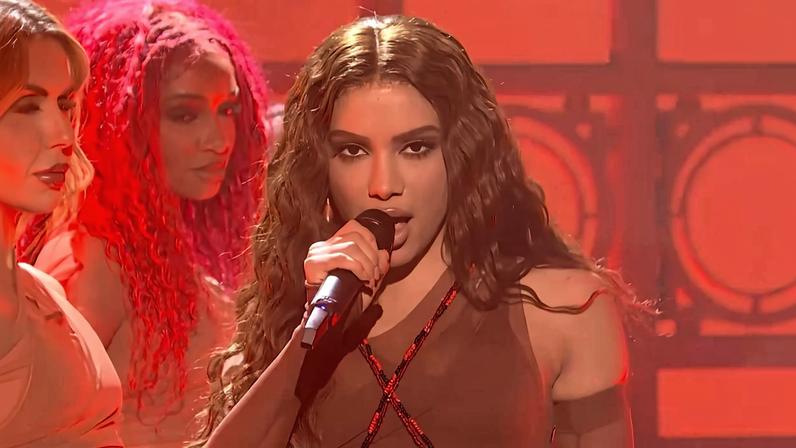 Anitta em apresentação no Saturday Night Live