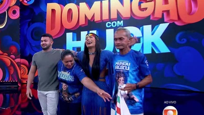 Marciele do BBB 26 reencontra família no 'Domingão com Huck'