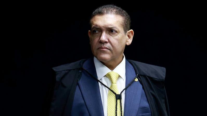 O ministro do STF, Nunes Marques, durante sessão em 2024