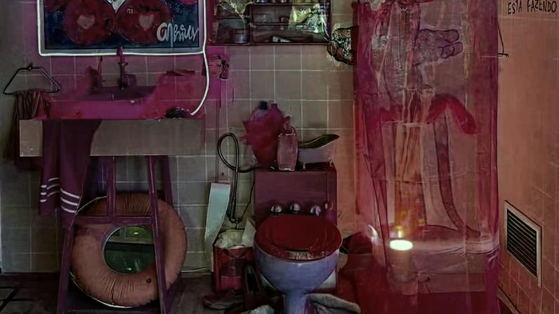Instalação na Galeria Provisória imita banheiro