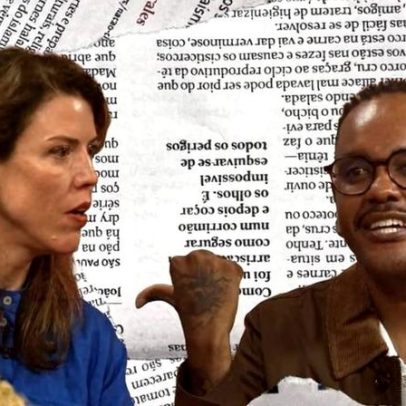 Influenciador Fabão entrevista a repórter Fernanda Mena
