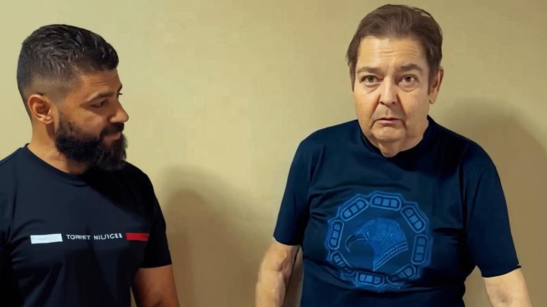 O apresentador Faustão em novo vídeo publicado nas redes sociais