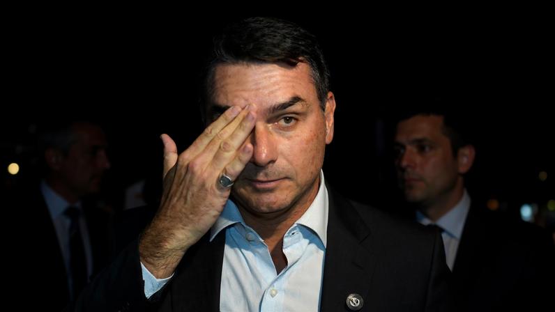 Flávio Bolsonaro durante evento no Rio de Janeiro