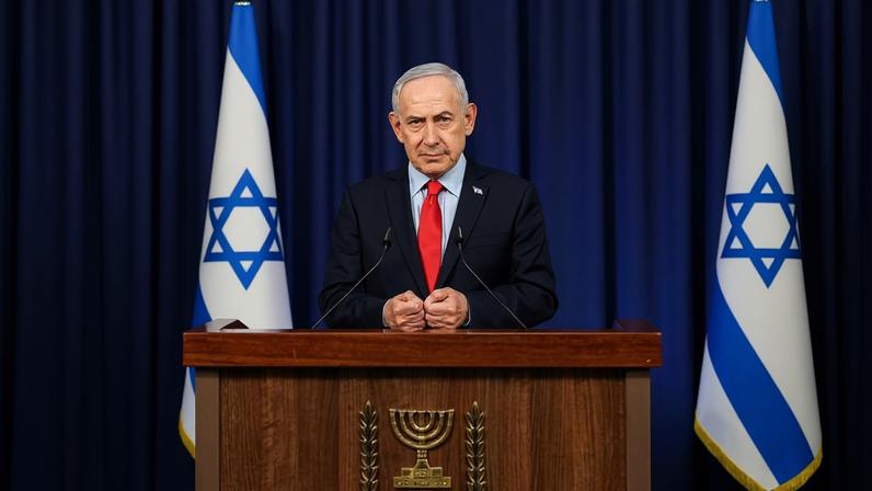O primeiro-ministro de Israel, Binyamin Netanyahu, durante entrevista coletiva em Jerusalém