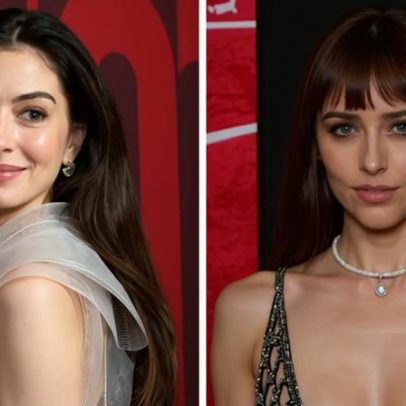 Anne Hathaway e Dakota Johnson aparecem em cenas de casal em novo filme