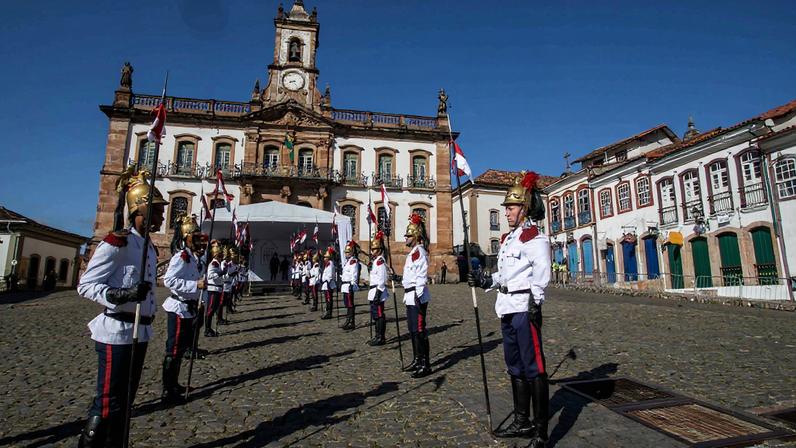 Cerimônia do 21 de abril em homenagem ao mártir da Inconfidência Mineira, Tiradentes, em Ouro Preto (MG)