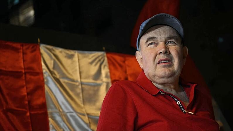 O candidato à Presidência do Peru Rafael Lopez Aliaga