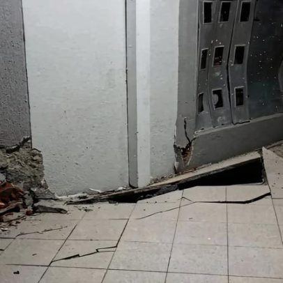 Prédio de quatro andares afunda em Itajaí, deixa feridos e moradores evacuados