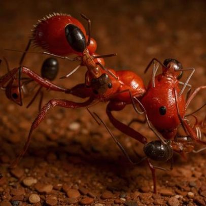 Formigas param em serviço de lava-rápido oferecido por outra espécie no deserto