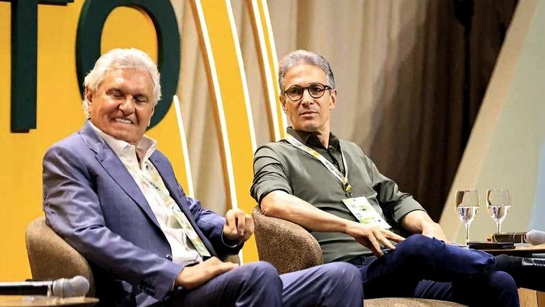 Ronaldo Caiado e Romeu Zema em painel de presidenciáveis em Porto Alegre