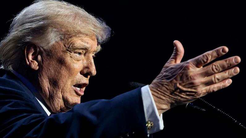 O presidente dos Estados Unidos, Donald Trump, durante evento de grupo conservador no Arizona