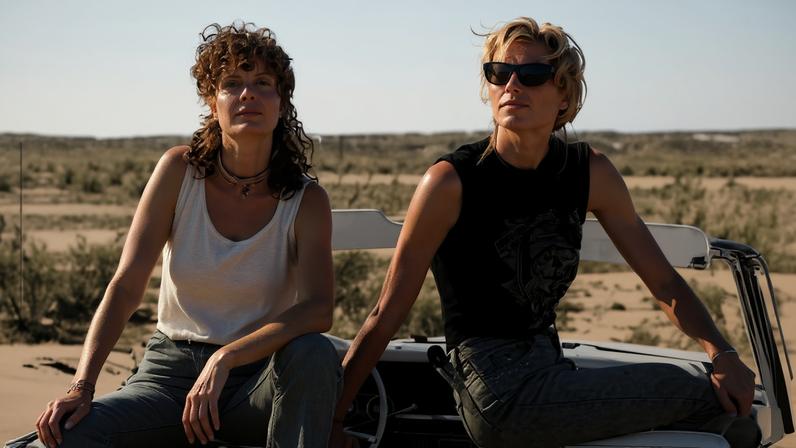 Pôster oficial do 79º Festival de Cannes, com uma imagem do filme 'Thelma e Louise', de 1991