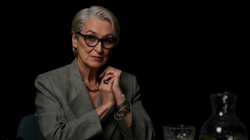 Atriz Meryl Streep durante cena do novo 'O Diabo Veste Prada'