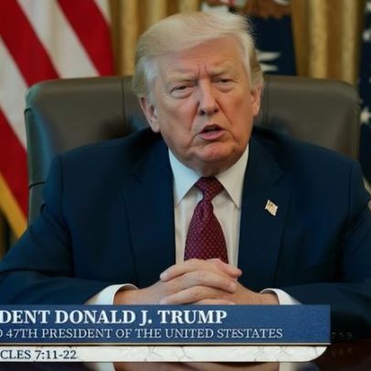 Trump lê passagem bíblica após ataque ao papa e imagem que parece Jesus
