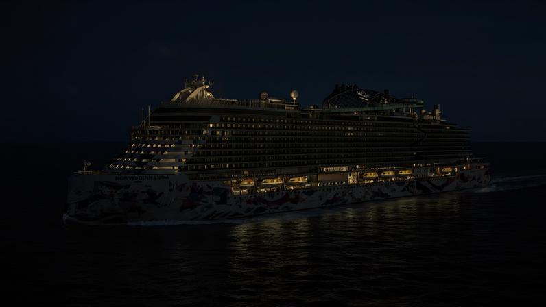 Área externa do navio de cruzeiros Norwegian Luna, da Norwegian Cruise Line