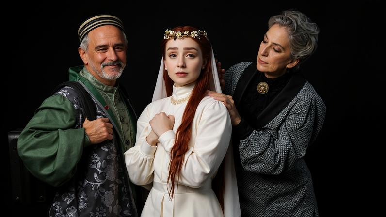 Dagoberto Feliz, Verônica Goeldi e Lilian Blanc fazem parte do elenco do musical 'Dibuk'