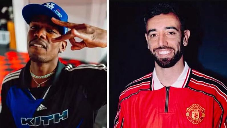 Paul Pogba e Bruno Fernandes — Foto: Instagram