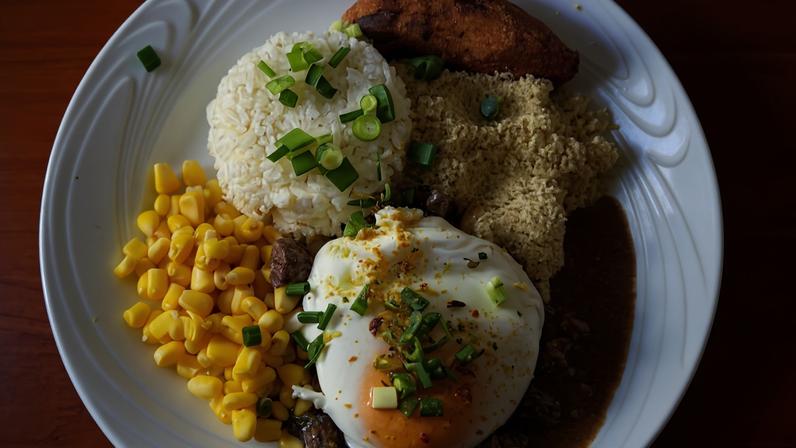 Picadinho paulista de filé-mignon com ovo pochê e banana à milanesa é o prato principal
