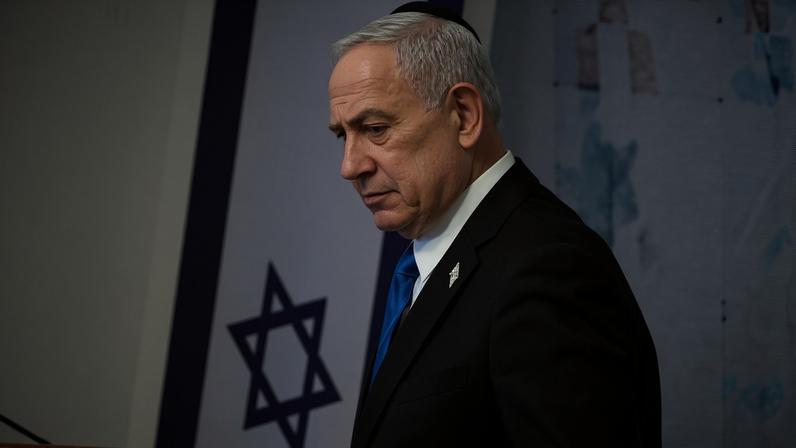 O primeiro-ministro de Israel, Binyamin Netanyahu, durante evento público em Jerusalém